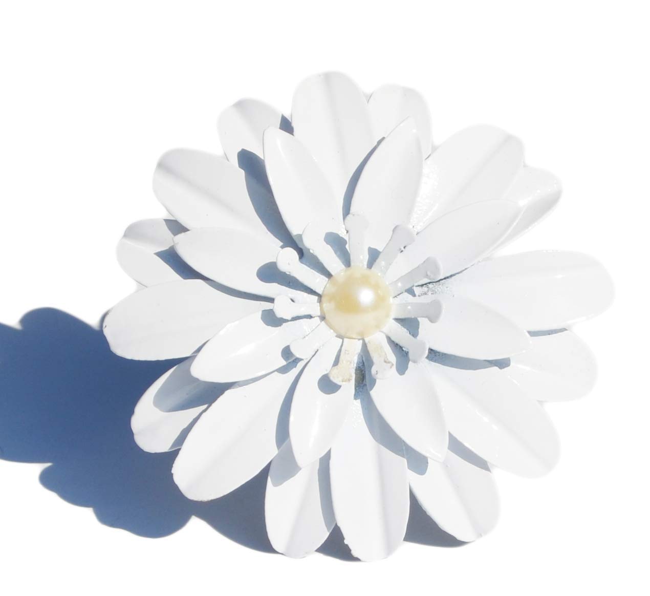 Set of 4 White Floral Napkin Rings