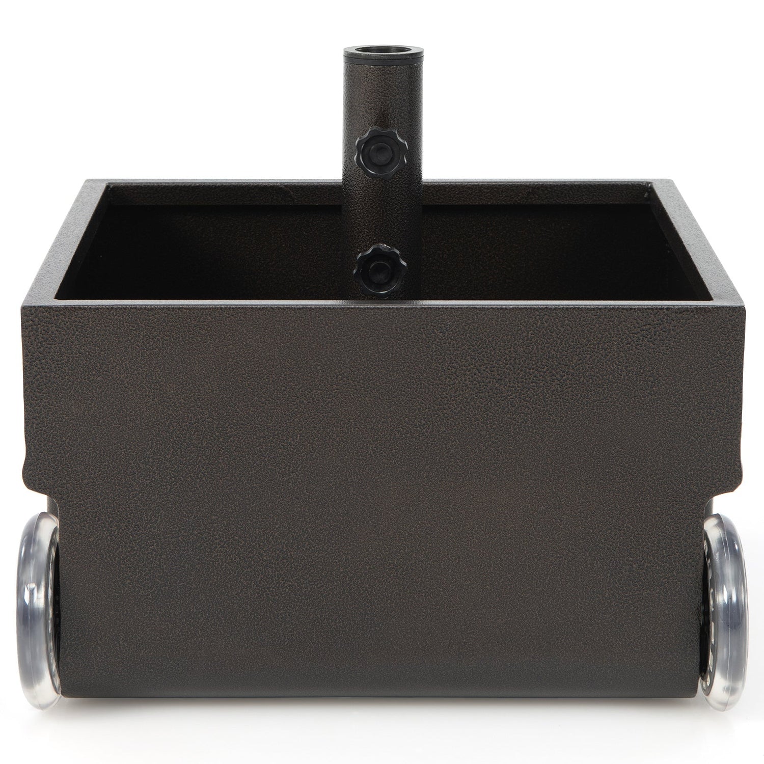 150 Pounds Patio Umbrella Base/Stand/Planter w/ Wheels in Black or Brown