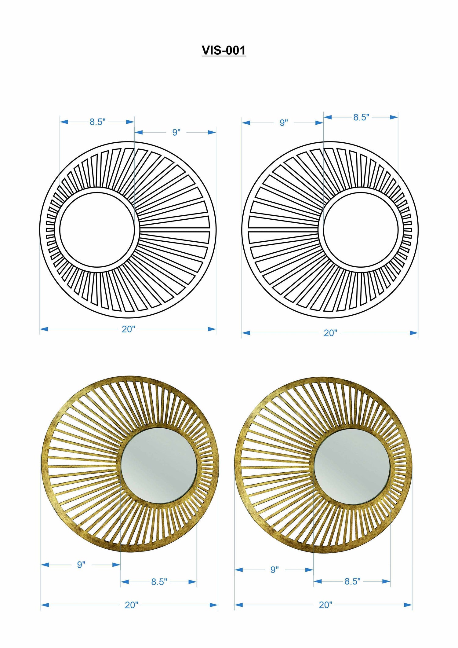 Orah Mirror - 2 Piece Set