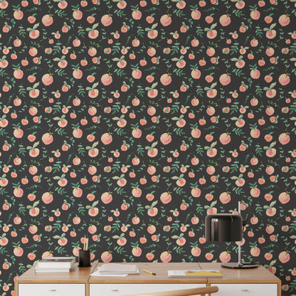 Peachy Clean (Black) Wallpaper