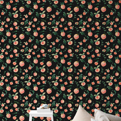 Peachy Clean (Black) Wallpaper
