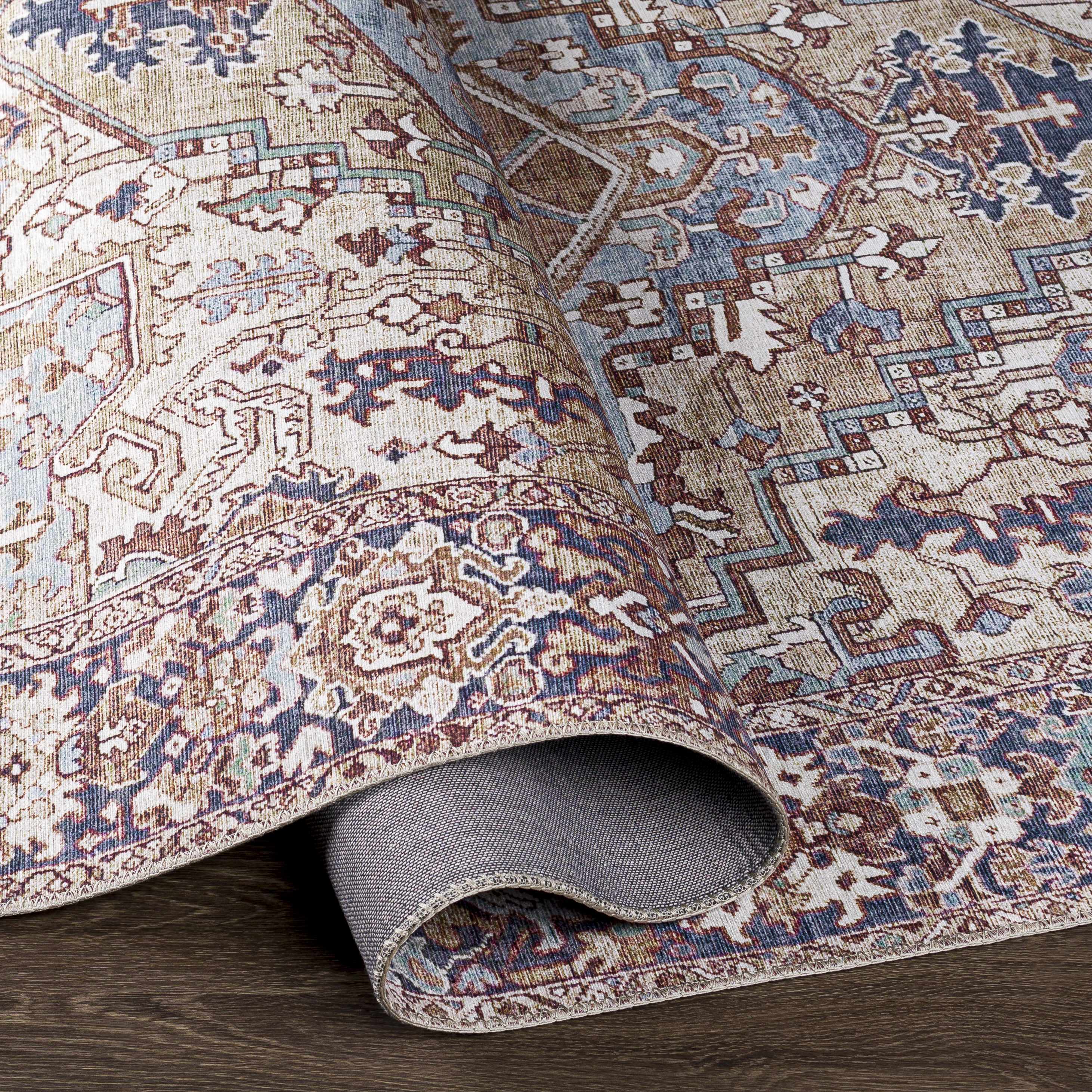 Neyland Iris Olive &amp; Brown Area Rug 2360