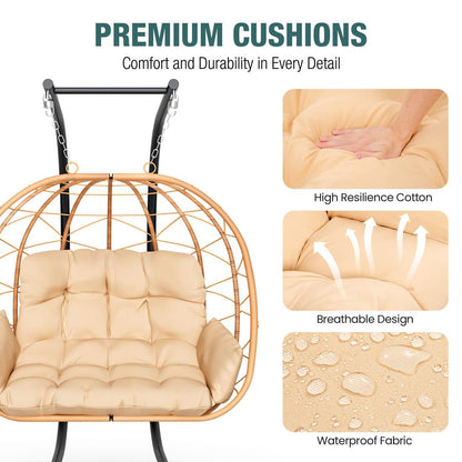 Indoor/Outdoor Hanging Swing Chair with Stand - 2 Colors