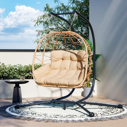 Indoor/Outdoor Hanging Swing Chair with Stand - 2 Colors