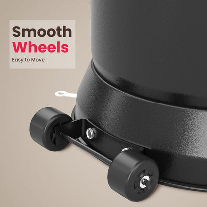 Propane Patio Heater with Table Design &amp; Wheels - 3 Colors