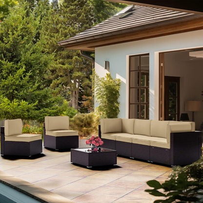 14-Piece Replacement Cushions for Patio Furniture - Waterproof &amp; UV Resistant - 4 Colors