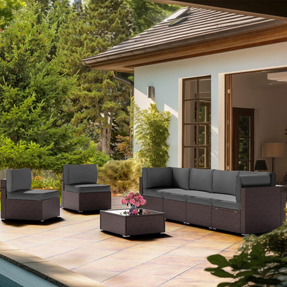 14-Piece Replacement Cushions for Patio Furniture - Waterproof &amp; UV Resistant - 4 Colors