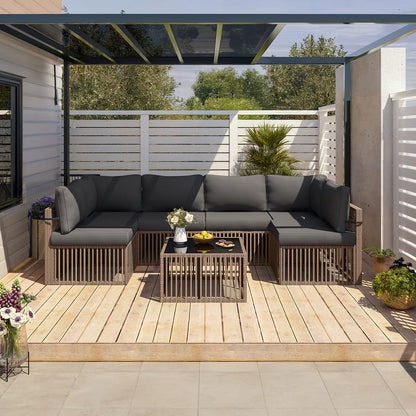 Wicker Outdoor Sectional Sofa - 3 Colors