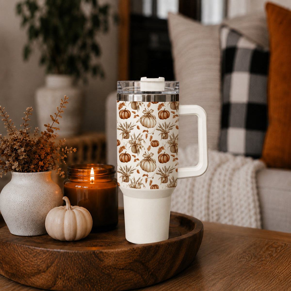 Rustic Pumpkins 40oz Insulated Tumbler