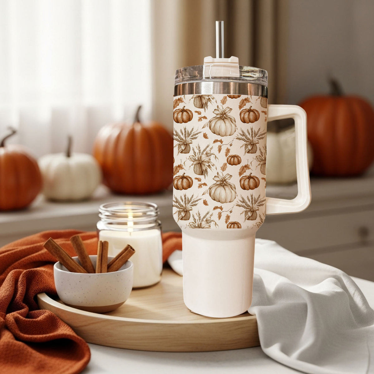 Rustic Pumpkins 40oz Insulated Tumbler