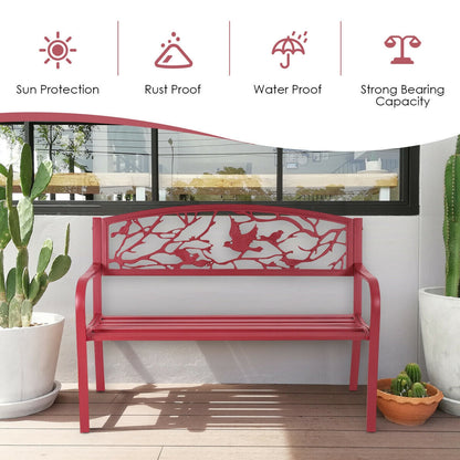 Garden Bench in Red