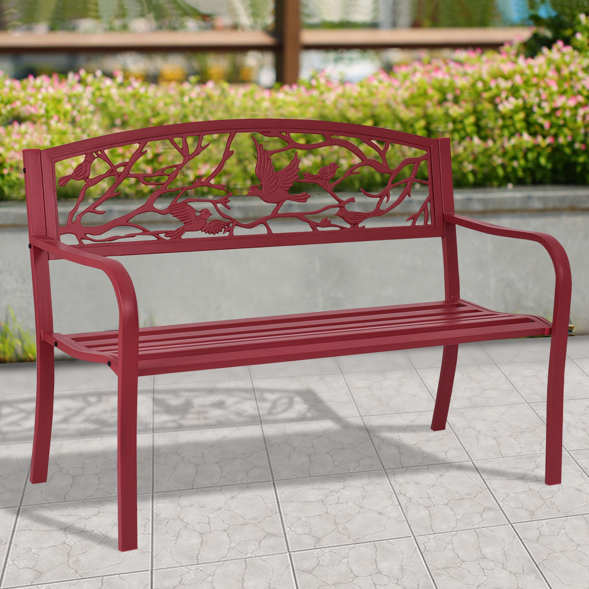 Garden Bench in Red