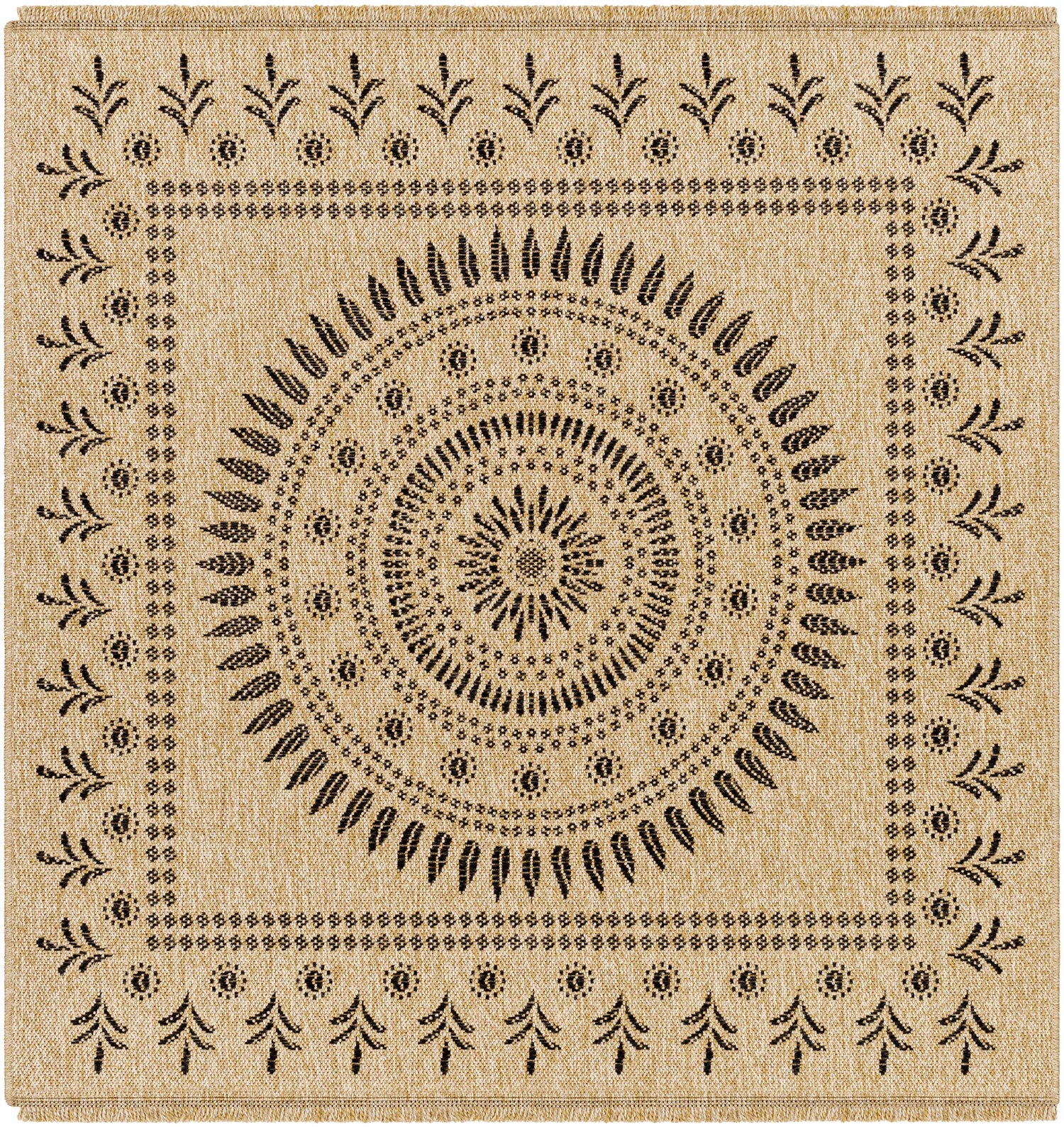 Beata Round Faux Jute Rug