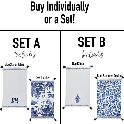 Blue Chinoiserie Tea Towels