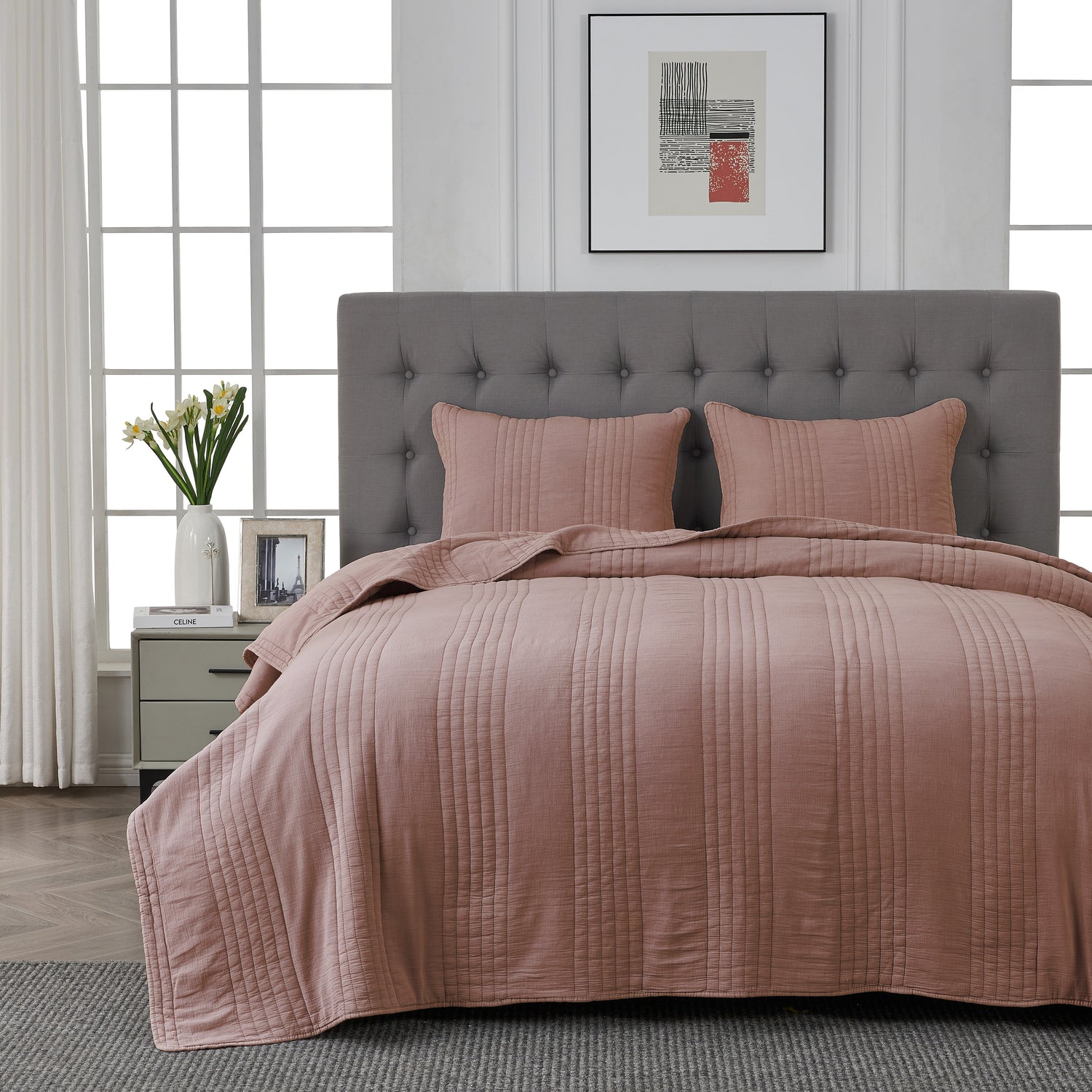 Stonewashed Cotton Quilt Sets