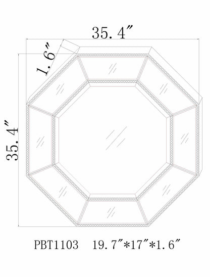 Swellendam Gold Octagonal Mirror