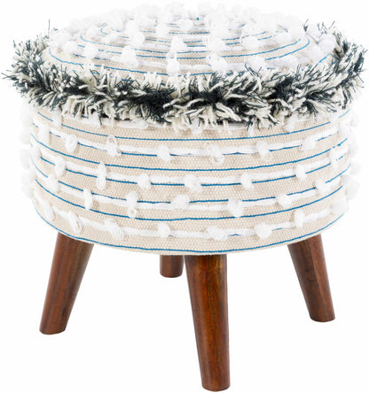 Matagami Hand Woven Stool with Mango Wood Legs