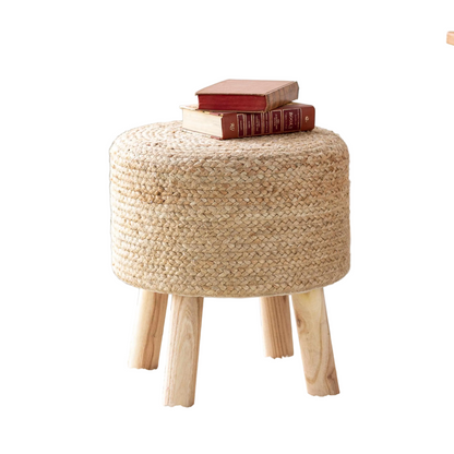 Tagaytay Natural Wood Stool Ottoman