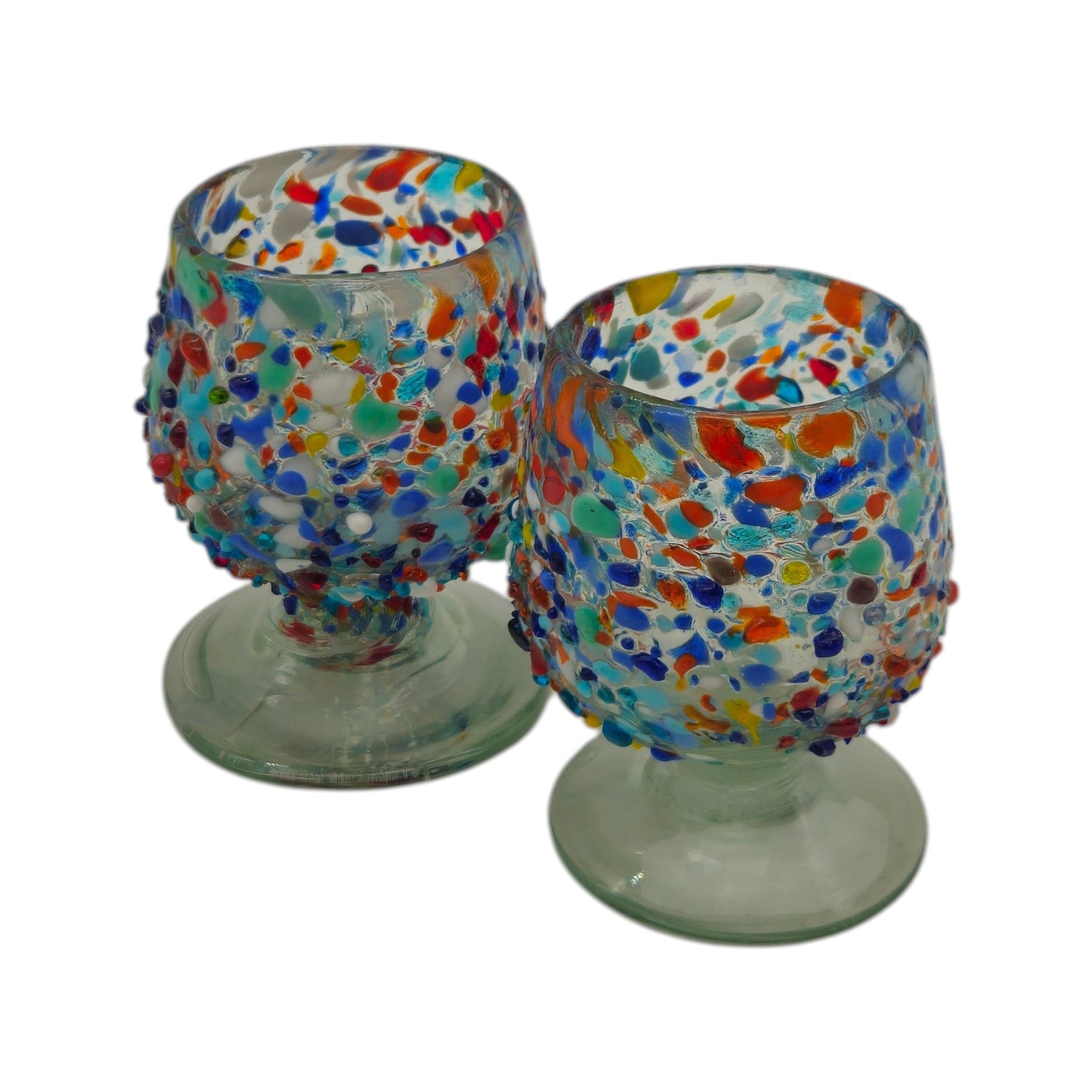 Confetti Rock Shot Glass | Handmade Mexican Cognac-Style Glass