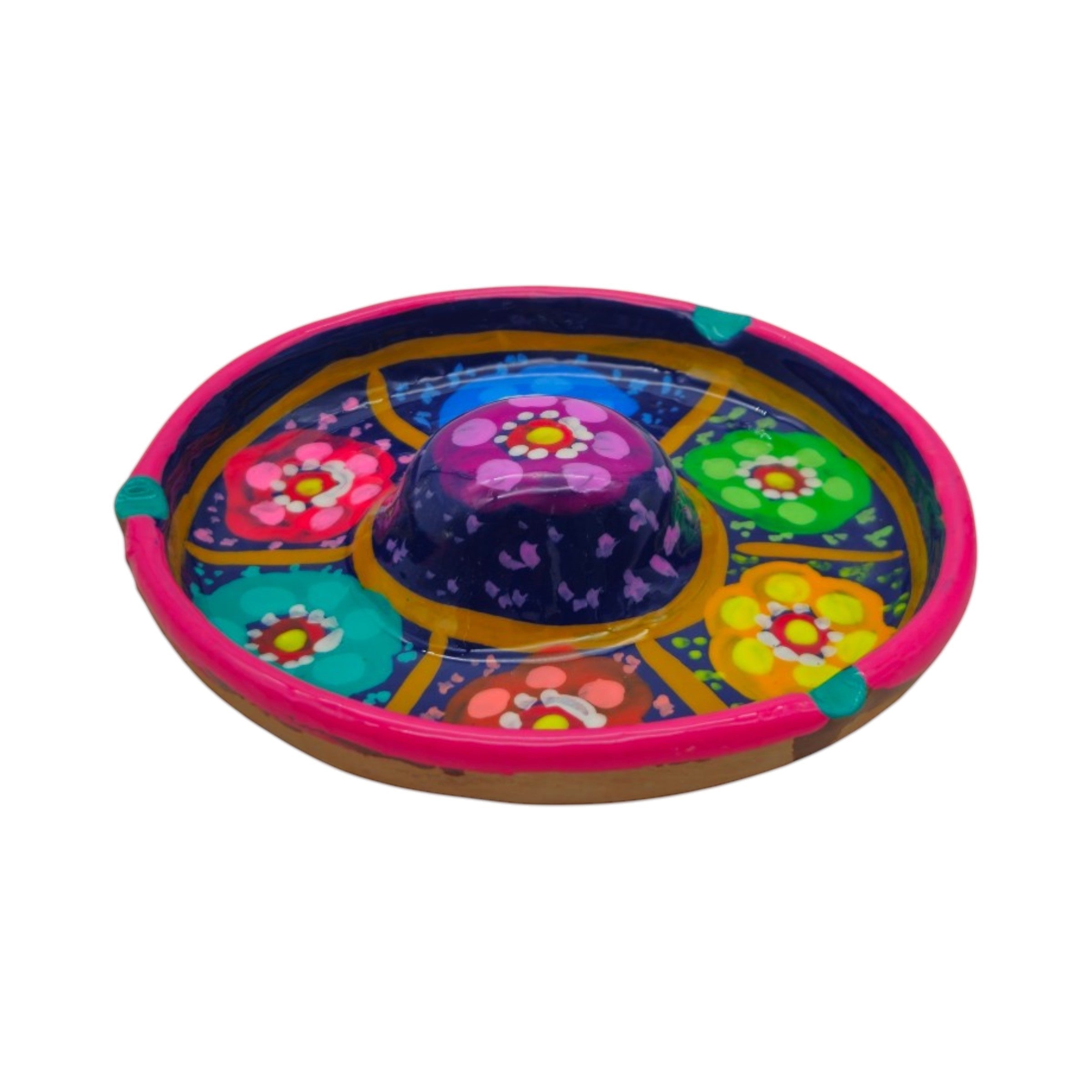 Mexican Handmade Bar Glass Rimmer | Hand-Painted Guerrero Pottery