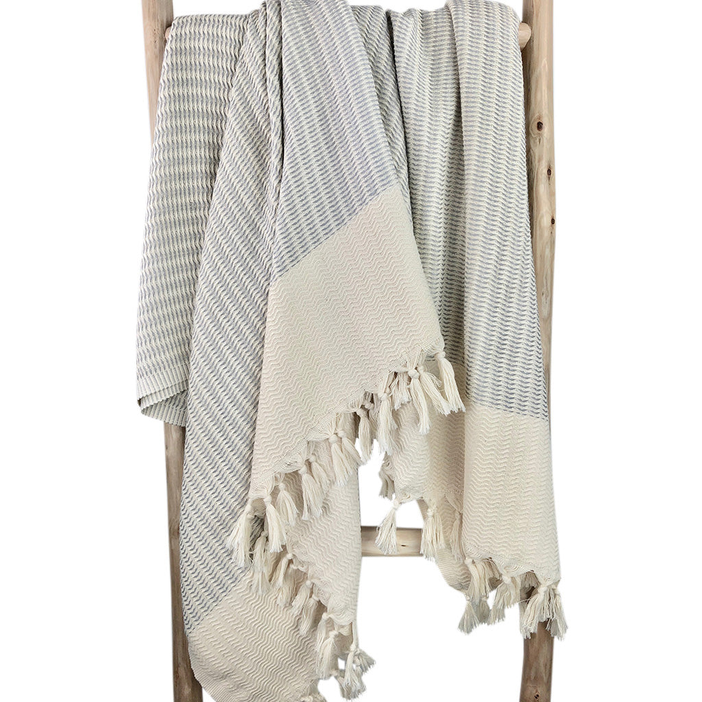 Plush Wavy Turkish Throw - 3 Colors