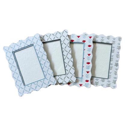 Block Printed Frame - Croix Green - 4x6