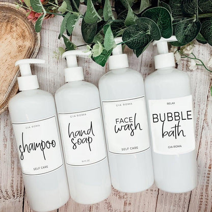 16oz Plastic Bottles - White|White Label
