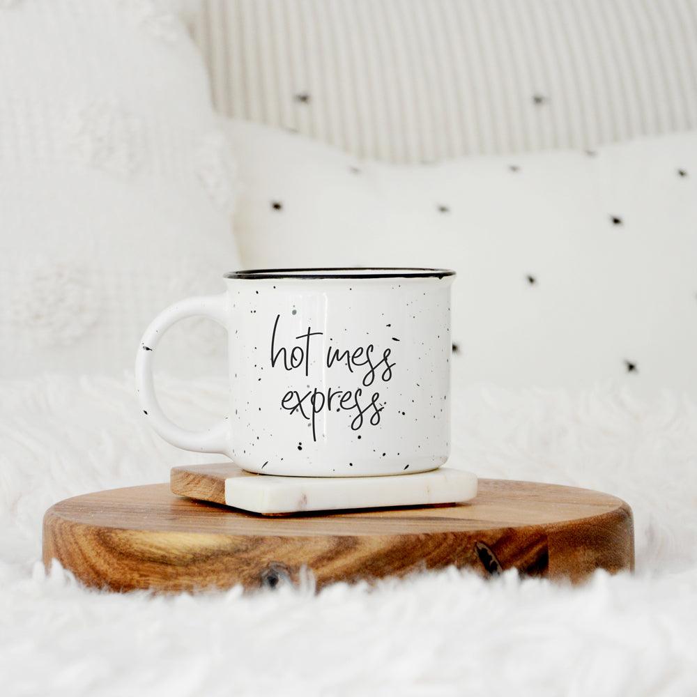Hot Mess Express Black Rim Campfire Mug